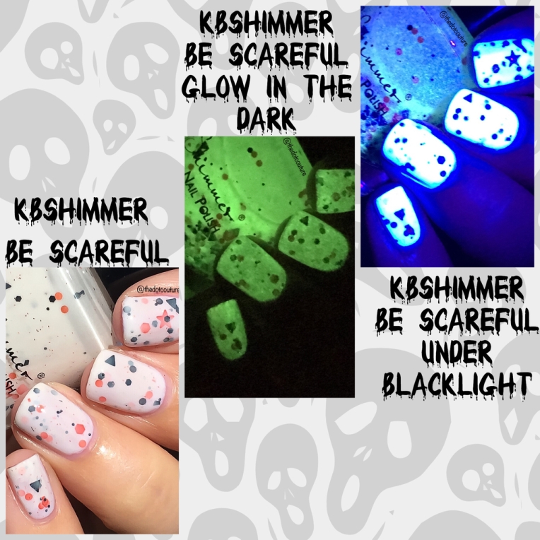 KBShimmer Be Scareful glow in the dark black light thedotcouture